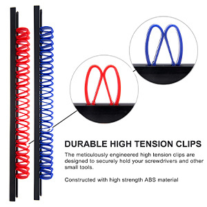 Πλαστικός κρατήρας κατσαβιδιών και ράφι εργαλείων προβολής — πολυλειτουργικός, εγκατάσταση με βίδες, 1 επίπεδο, κατάλληλο για επιτραπέζια αποθήκευση ή εξωτερική χρήση