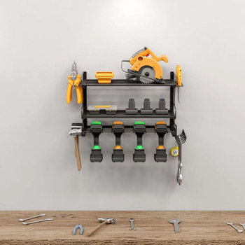Τοίχου ραφιέρα εργαλείων από χάλυβα άνθρακα, 5 επιπέδων, πολυλειτουργικός, ρετρό στυλ
