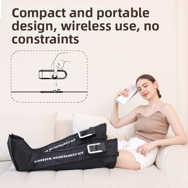 Масажор за крака с въздушно налягане и безжично зареждане, пълен масаж на краката, модел ST-504