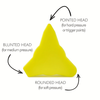 Piriformio raumenų masažuoklis su trimis galvomis – silikoninis joga blokas piriformiui, sėdmenims, nugarai ir juosmeniui