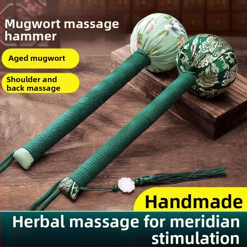 Rokas masāžas āmurs ar Artemīziju, apaļa galva, masāžai pa visu ķermeni; DIY komplekts, izlaists 2024. gadā