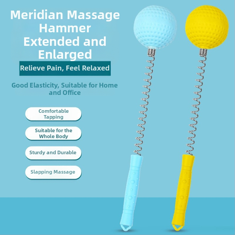 Golfmasāžas āmurs, silikona atsperu masieris, daudzfunkcionāls muguras/ meridiānu/ fitnesa āmurs — Louchuan, 2002