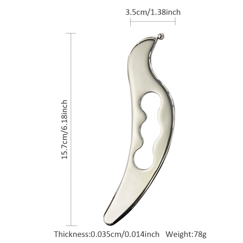 Greenstalk fasciaális kés masszázshoz, 304 rozsdamentes acél, 78 g, Származás Shenzhen