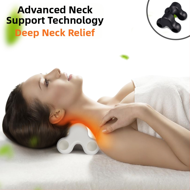 JUQI Масажна възглавничка за шията с акупунктурен масажор и топъл моксибустион, модел 21414, полипропилен