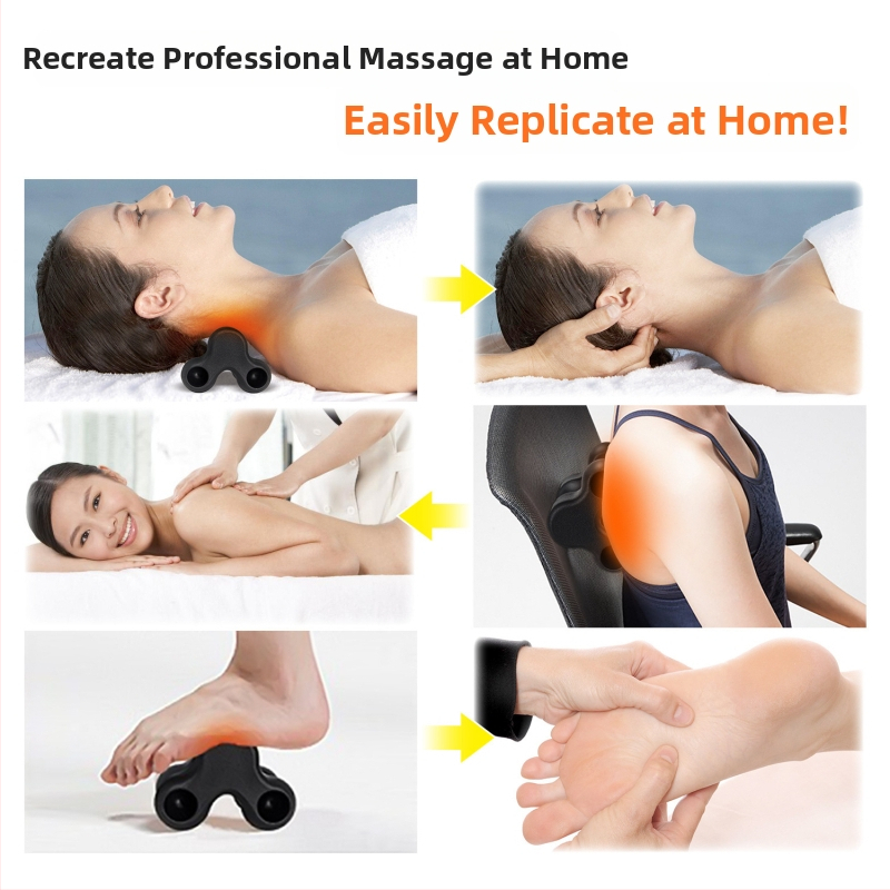 JUQI Масажна възглавничка за шията с акупунктурен масажор и топъл моксибустион, модел 21414, полипропилен