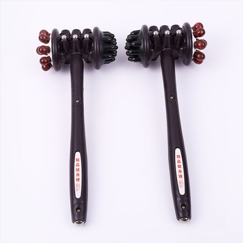 Rokas masāžas āmurs ar divām galvām meridiāniem — akupunktūras galva un apaļa galva, manuāla darbība, gluda intensitātes regulēšana, forma tuvu kvadrāta/kvadrātveida, piemērots kaklam, mugurai, viduklim, kājām un gūžām