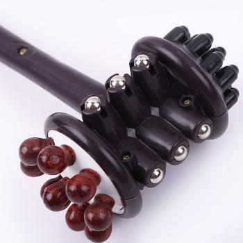 Rokas masāžas āmurs ar divām galvām meridiāniem — akupunktūras galva un apaļa galva, manuāla darbība, gluda intensitātes regulēšana, forma tuvu kvadrāta/kvadrātveida, piemērots kaklam, mugurai, viduklim, kājām un gūžām