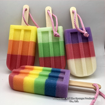 Ruize márkájú fürdőszobai tisztító szivacs fogóval, PU szivacs, 0,5 g, 100 db csomag