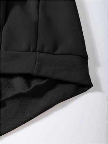 Γυναικείο σετ φούτερ και παντελόνι με εκτύπωση κειμένου – μακριά μανίκια, πολυεστέρας, περιεκτικότητα 95%+, ιαπωνοκορεατικό casual στυλ, χειμώνας 2025