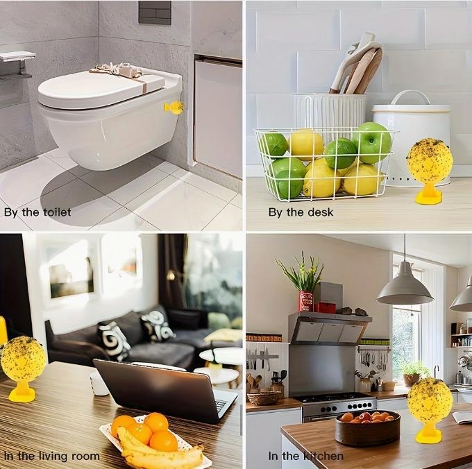 Ловушка за насекоми за градина, пластмасова декоративна украса с 6 примамни топки