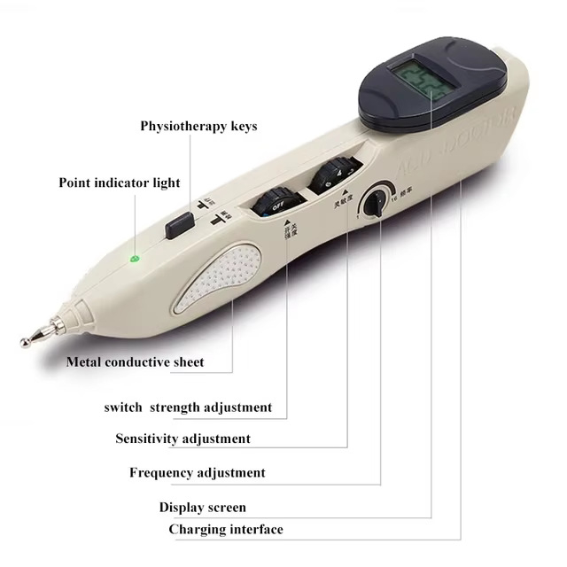 Išmanus meridijano rašiklis su elektronine energija akupunktūros taškams, automatinis taškų nustatymas, meridijanų masažas, pradėtas 2024