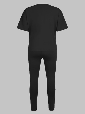 Γυναικείο casual δύο-κομμάτι κοστούμι με gradient print, ύφασμα Milk Silk (πολυεστέρας/SPandex), ιαπωνο-κορεάτικο χαλαρό στυλ, μανίκια 3/4, Άνοιξη 2025