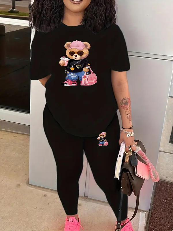 Női casual kétdarabos kosztüm felsővel és nadrággal, gradient mintával, Milk Silk anyag (polieszter-spandex keverék), japán/koreai laza stílus, 3/4 ujjú, tavasz 2025