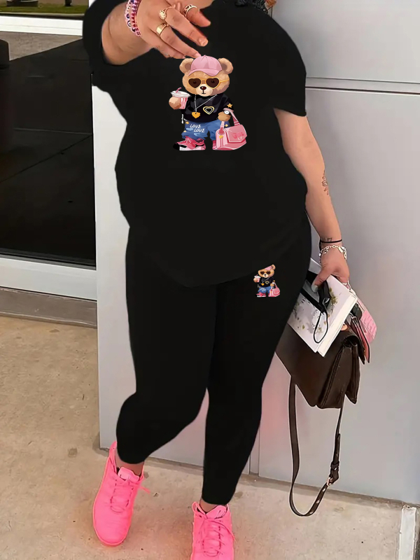 Női casual kétdarabos kosztüm felsővel és nadrággal, gradient mintával, Milk Silk anyag (polieszter-spandex keverék), japán/koreai laza stílus, 3/4 ujjú, tavasz 2025