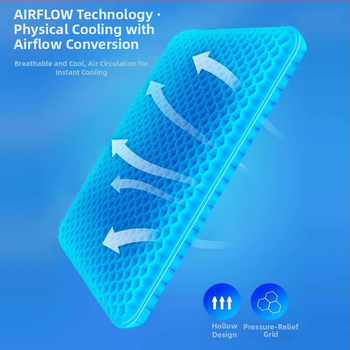 Μαξιλαράκι καθίσματος Manzi — Gel υλικό, γέμισμα σιλικόνης, μοντέρνο μινιμαλιστικό στυλ, κατάλληλο για γραφείο