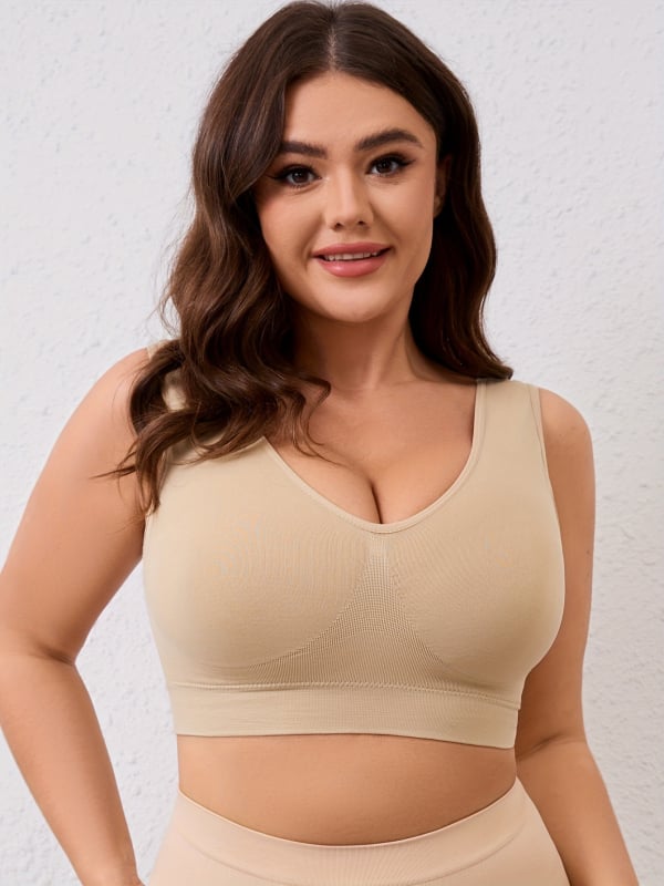 Nertinės belaidė dviejų sluoksnių liemenėlė su medvilnine įdėkline, pagrindinis audinys nailonas, beformės kaušės, kiškių ausų kaušės