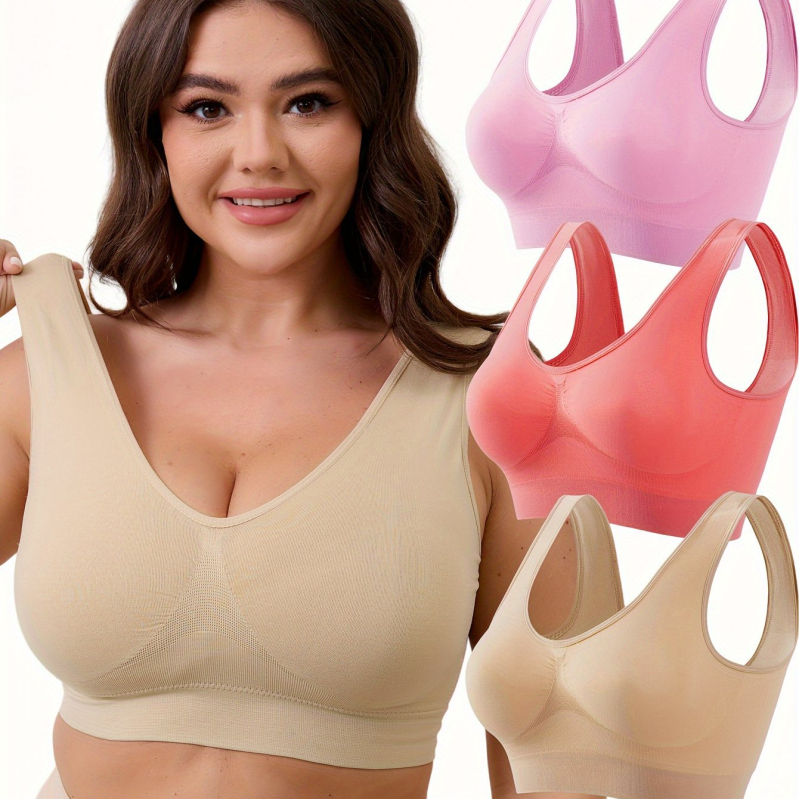 Nertinės belaidė dviejų sluoksnių liemenėlė su medvilnine įdėkline, pagrindinis audinys nailonas, beformės kaušės, kiškių ausų kaušės