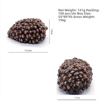 Κουτί αποθήκευσης κλειδιών από ρητίνη, σε σχήμα πεύκου, με καπάκι, 50 ml χωρητικότητα, μοντέλο DS05091, προστασία από σκόνη