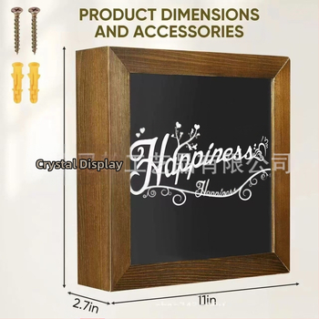 Ξύλινο κρυφό κουτί για χρήματα με συρόμενο χώρο αποθήκευσης και φωτογραφικό πλαίσιο τοίχου - Μοντέρνος μινιμαλιστικός οργανωτής