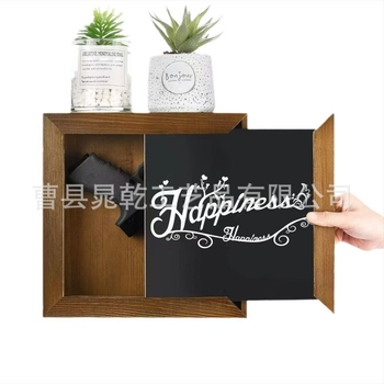 Ξύλινο κρυφό κουτί για χρήματα με συρόμενο χώρο αποθήκευσης και φωτογραφικό πλαίσιο τοίχου - Μοντέρνος μινιμαλιστικός οργανωτής