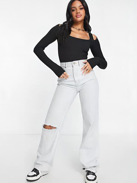 Overál hosszú ujjú, kerek nyakú, poliészter-elasztán keverék, karcsúsított szabás, utcai hipster stílus