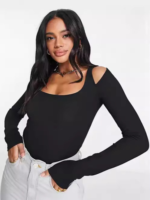 Overál hosszú ujjú, kerek nyakú, poliészter-elasztán keverék, karcsúsított szabás, utcai hipster stílus