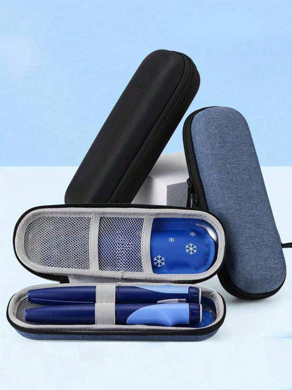 Nešiojamas insulino šaldymo krepšys su EVA laikymo dėže ledinėms pakuotėms, atsparus vandeniui, modernus minimalistinis stilius