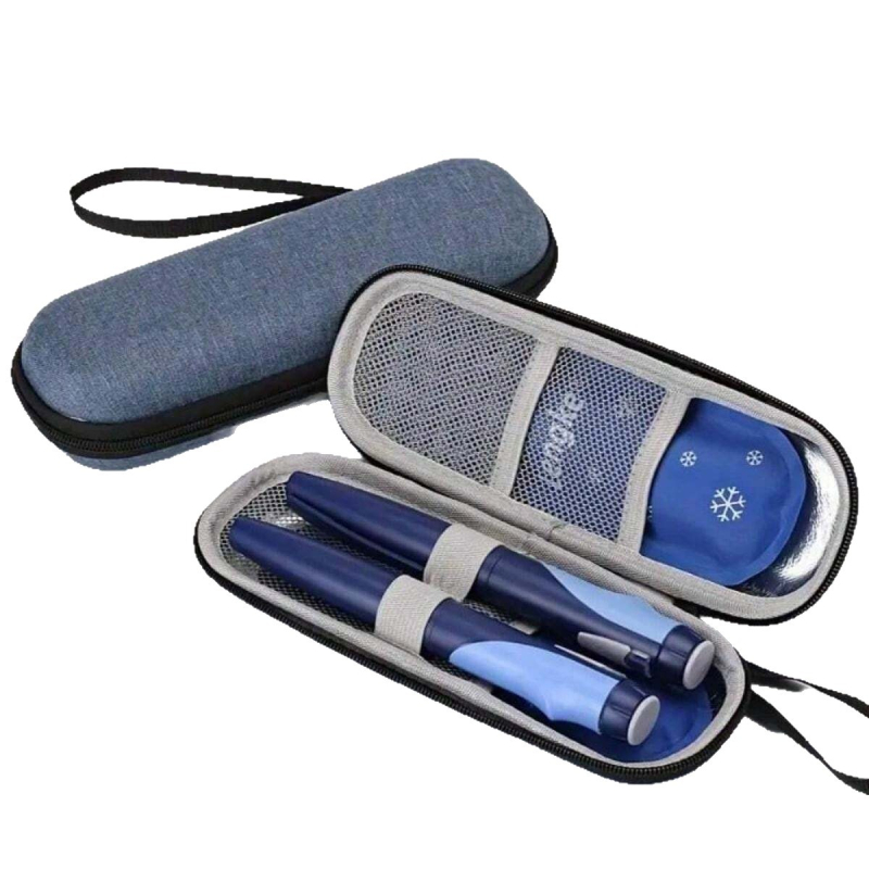 Nešiojamas insulino šaldymo krepšys su EVA laikymo dėže ledinėms pakuotėms, atsparus vandeniui, modernus minimalistinis stilius