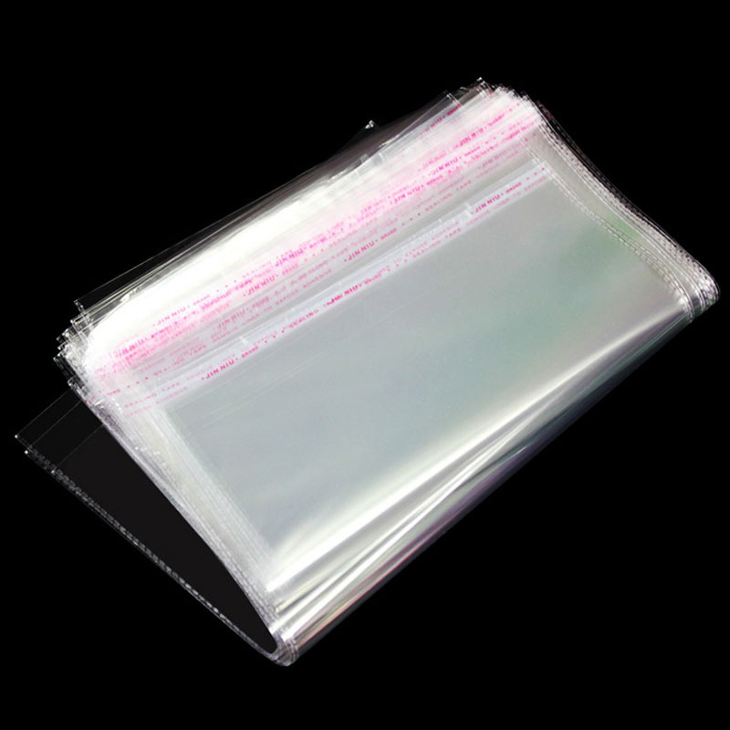 OPP pašlīmējošās somiņas apģērbam un aksesuāriem, parasts pašlīmējošs iepakojums, iepakojums 100 gab