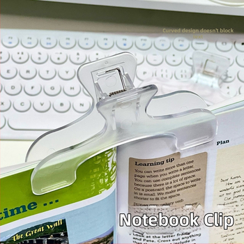 Skaidrus plastikinis užrašų laikiklis – studentams, daugiafunkcinis su tvirta fiksacija