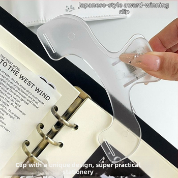 Skaidrus plastikinis užrašų laikiklis – studentams, daugiafunkcinis su tvirta fiksacija