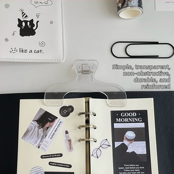 Skaidrus plastikinis užrašų laikiklis – studentams, daugiafunkcinis su tvirta fiksacija