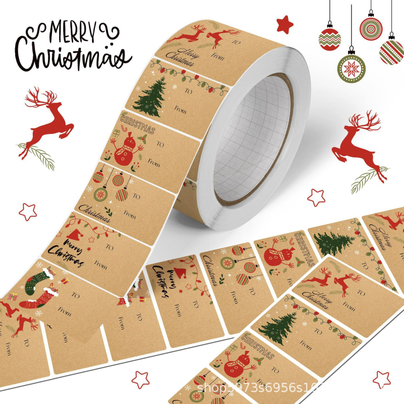 Коледен декоративен стикер – Материал: покрита хартия; Код на продукта AL829187235490; Категория: карикатура; Стил: модерен минималистичен; Дизайн: елен и черна дъска върху стъкло