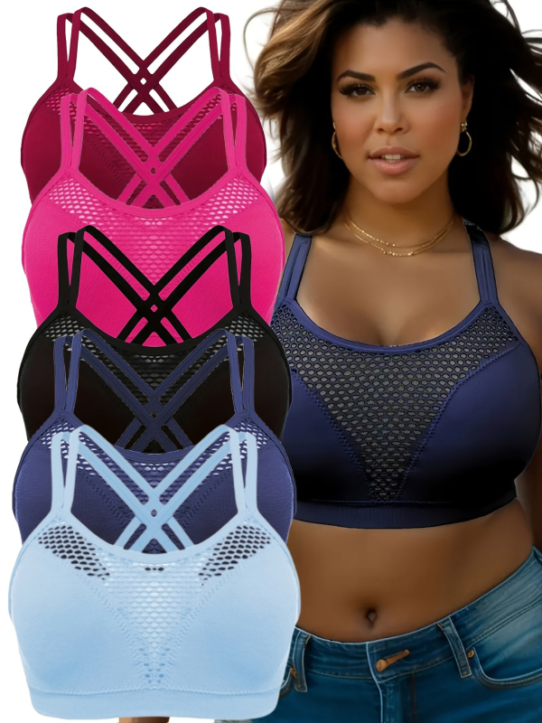 Bešliniu siūlių nėrinių liemenėlė su pečių iškirpimais, beformės kaušės, pagrindinis audinys: nailonas, įdaila: medvilnė, susiuvimo funkcija