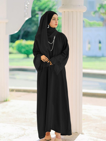 Γυναικεία Αμπάγια με Εκτύπωση, Μακριά Μανίκια Ρόμπα, Ύφασμα Πολυεστέρα-Σπάντεξ, Άνοιξη 2025