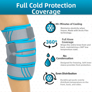 Gel επιγονατιδές προστατευτικά για το γόνατο με πάγο για ζεστό/ψυχρό συμπίεση, ύφασμα νάιλον/νεοπρέν, 690 g