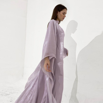 Αβία μακρύ φόρεμα με μακριά μανίκια, πολυεστέρας, Mercerized, 70–80% περιεκτικότητα, Άνοιξη 2024