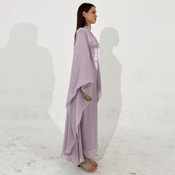 Αβία μακρύ φόρεμα με μακριά μανίκια, πολυεστέρας, Mercerized, 70–80% περιεκτικότητα, Άνοιξη 2024