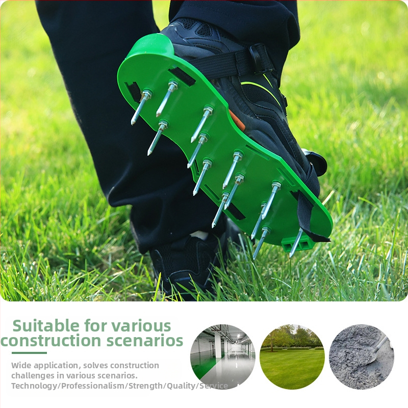 Обувки с пирони за циментова самонивелация и полагане на епоксиден под – за градина и тревни площи, марка Persian Zhijie, опаковка 36×17×4