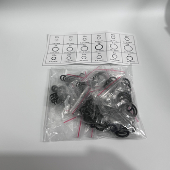 O-образно уплътнение, нитрилна гума, водоустойчиви кожени пръстени, комплект 225 бр.