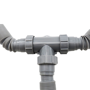 Αποχετευτικός σωλήνας νεροχύτη - ευέλικτος και αποσπώμενος, βρετανικού τύπου αποχέτευση, πλαστικός, μοντέλο 241029-08, μοντέρνο μινιμαλιστικό σχέδιο, διαθεσιμότητα προσαρμογής