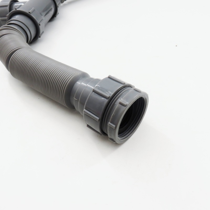 Αποχετευτικός σωλήνας νεροχύτη - ευέλικτος και αποσπώμενος, βρετανικού τύπου αποχέτευση, πλαστικός, μοντέλο 241029-08, μοντέρνο μινιμαλιστικό σχέδιο, διαθεσιμότητα προσαρμογής