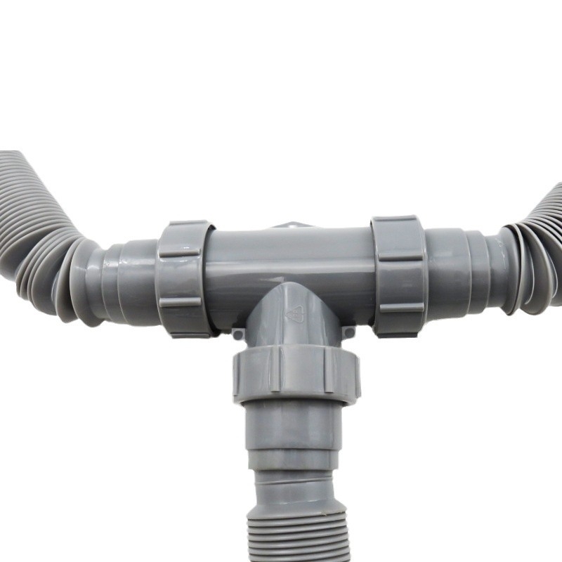 Αποχετευτικός σωλήνας νεροχύτη - ευέλικτος και αποσπώμενος, βρετανικού τύπου αποχέτευση, πλαστικός, μοντέλο 241029-08, μοντέρνο μινιμαλιστικό σχέδιο, διαθεσιμότητα προσαρμογής