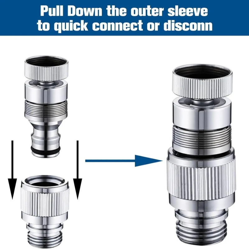 Месингов адаптер за чешма за свързване на душ шланг, пералня и мивка