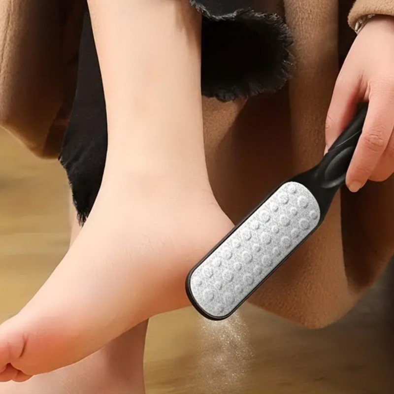 Двустранна пила за крака от неръждаема стомана за педикюр и премахване на мъртва кожа и мазоли