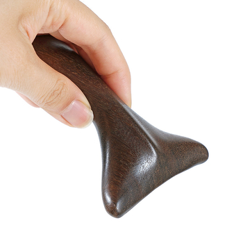 Šantalių medžio masažo skrobimo lenta su rankena, žuvies uodegos tipo, kietas medis, kaklui, kojoms ir visam kūnui masažai, rankinis, be elektros