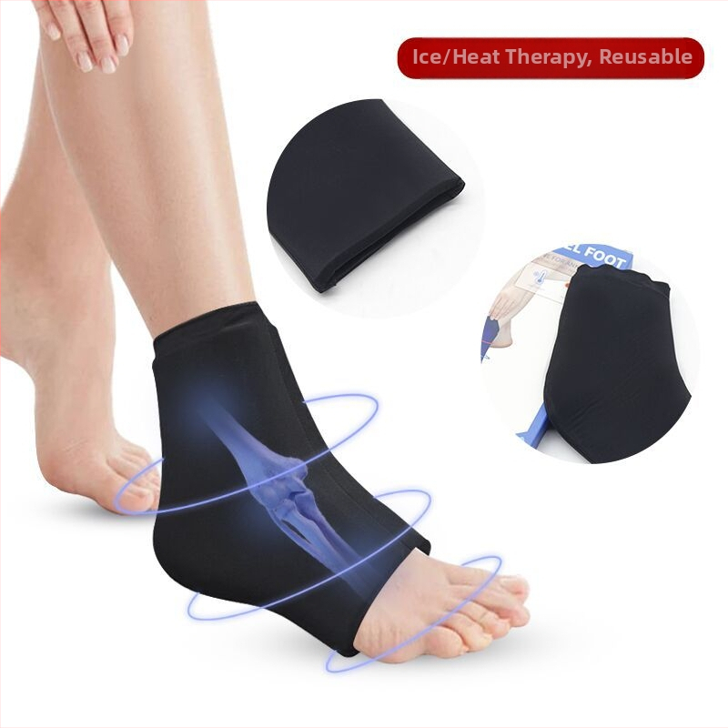 Gelinis čiurnos įtvaras su šaltu ir karštu kompresu čiurnos skausmų mažinimui, tinkamas krepšiniui, bėgimui ir masažai