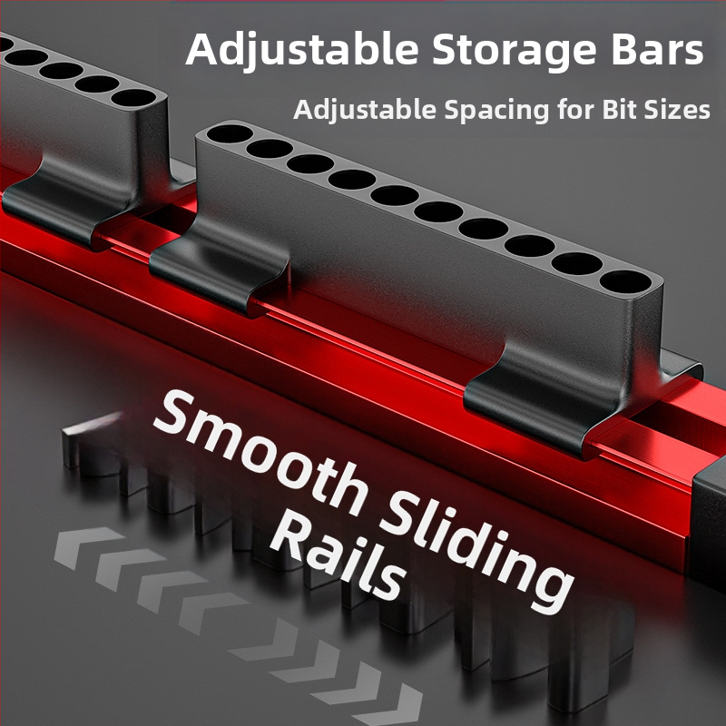 Алуминиева лента за съхранение на битове с шестостенна дръжка във форма на прасковено цвете и държач за битове