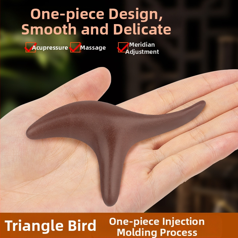 Меридиан масажор с форма на биков рог, ръчна четка за акупунктурни точки и масаж на стъпалата