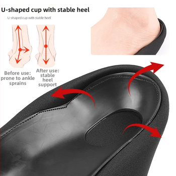 Κάλυμμα φτέρνας με Velcro, μοντέλο 018 arch heel cover; υλικά: TPE, ύφασμα, πολυεστέρας, SBR; κατάλληλο για αθλητικά, δερμάτινα, μποτάκια, casual και επαγγελματικά παπούτσια; unisex ενήλικες